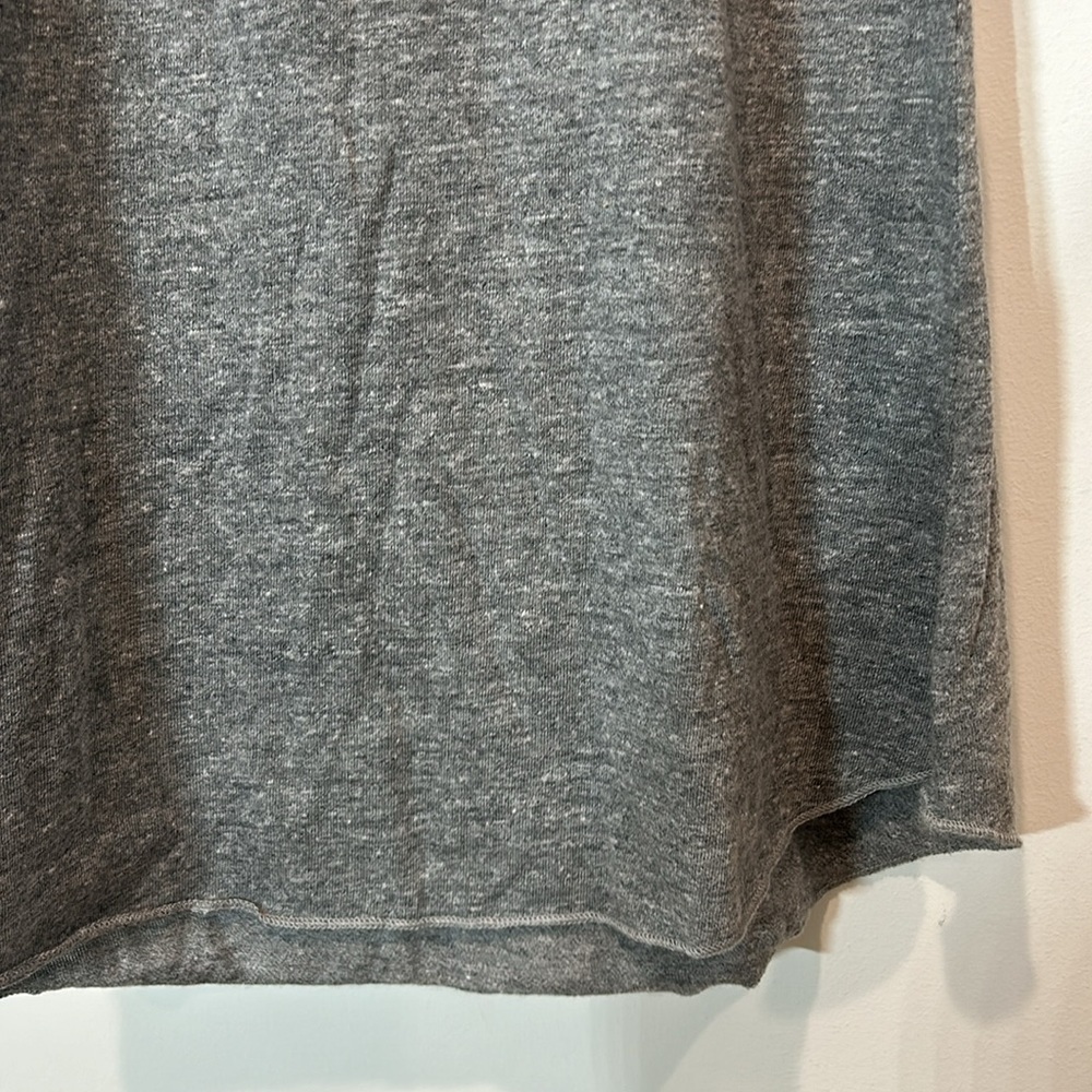 Chaser light weight cotton short ruffle sleeve mini dress heather grey medium - Picture 4 of 5